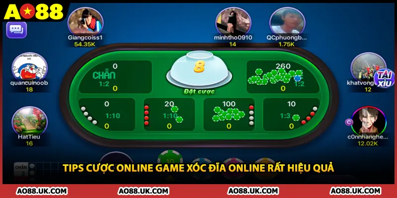 Tips cược online game xóc đĩa online rất hiệu quả