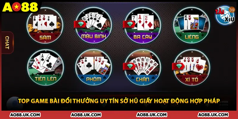 Top game bài đổi thưởng uy tín sở hũ giấy hoạt động hợp pháp