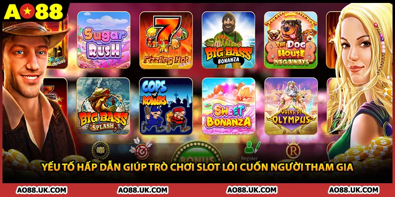 Yếu tố hấp dẫn giúp trò chơi slot lôi cuốn người tham gia